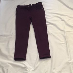 Burgundy purple jegging’s